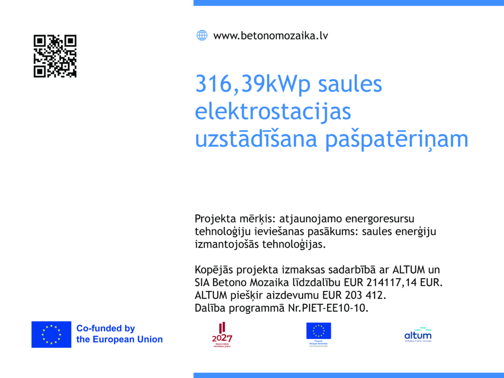 316,39kWp saules elektrostancijas uzstādīšana pašpatēriņam 1 BM info plaksne 1